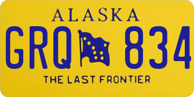 AK license plate GRQ834