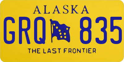 AK license plate GRQ835