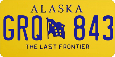 AK license plate GRQ843