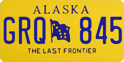 AK license plate GRQ845