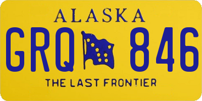 AK license plate GRQ846