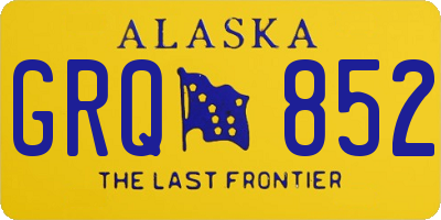 AK license plate GRQ852