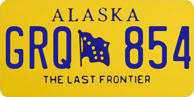 AK license plate GRQ854