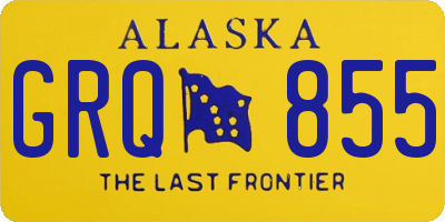 AK license plate GRQ855