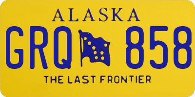 AK license plate GRQ858