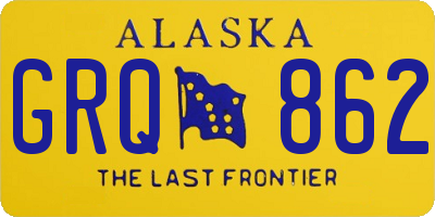 AK license plate GRQ862
