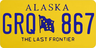 AK license plate GRQ867