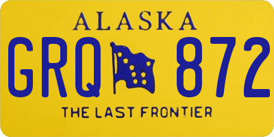 AK license plate GRQ872