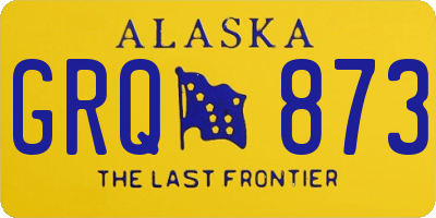 AK license plate GRQ873