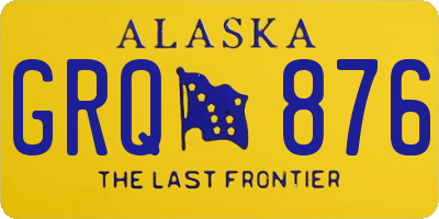 AK license plate GRQ876