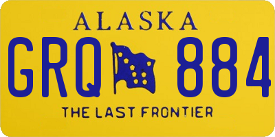 AK license plate GRQ884