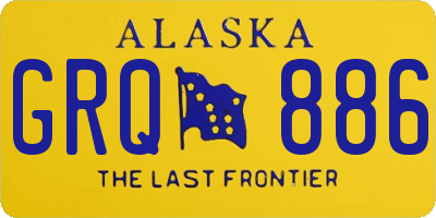 AK license plate GRQ886