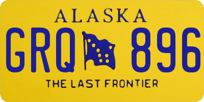 AK license plate GRQ896