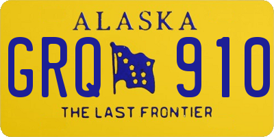AK license plate GRQ910