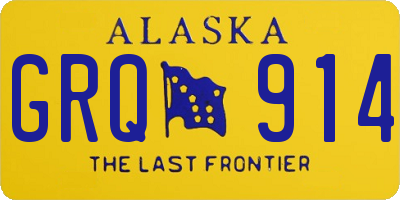 AK license plate GRQ914