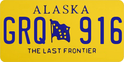 AK license plate GRQ916