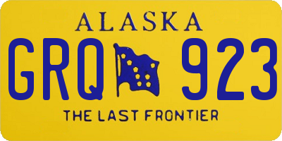AK license plate GRQ923