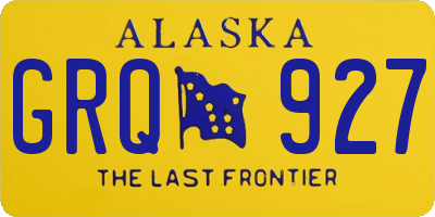 AK license plate GRQ927