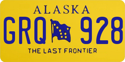 AK license plate GRQ928