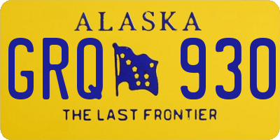 AK license plate GRQ930