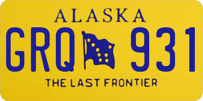 AK license plate GRQ931