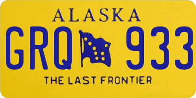 AK license plate GRQ933