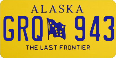 AK license plate GRQ943