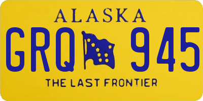 AK license plate GRQ945