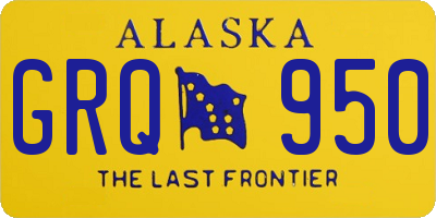 AK license plate GRQ950