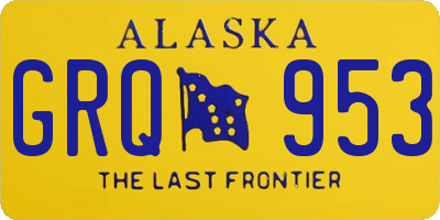 AK license plate GRQ953