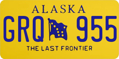 AK license plate GRQ955