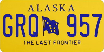 AK license plate GRQ957