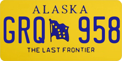 AK license plate GRQ958
