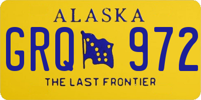 AK license plate GRQ972