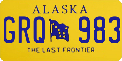 AK license plate GRQ983