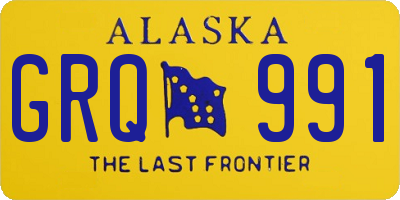 AK license plate GRQ991
