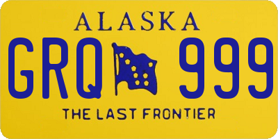 AK license plate GRQ999