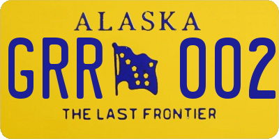 AK license plate GRR002