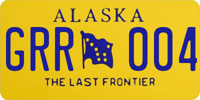 AK license plate GRR004