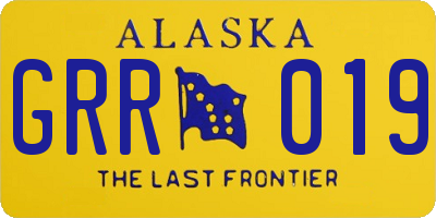 AK license plate GRR019