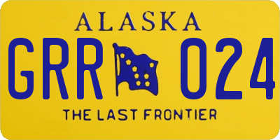 AK license plate GRR024