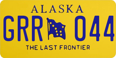 AK license plate GRR044