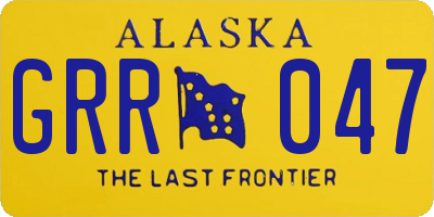 AK license plate GRR047