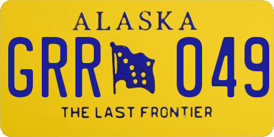 AK license plate GRR049