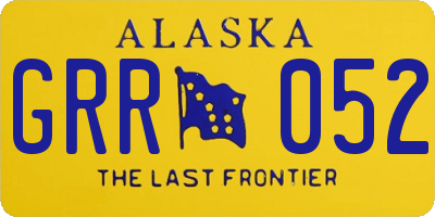 AK license plate GRR052