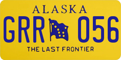 AK license plate GRR056