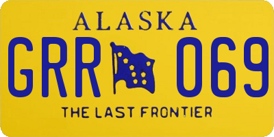 AK license plate GRR069