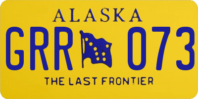 AK license plate GRR073