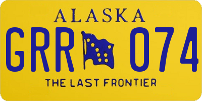 AK license plate GRR074