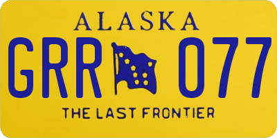 AK license plate GRR077